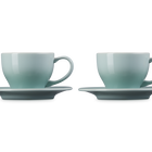 Stoneware Set of 2 Cups and SaucersSage image number 3